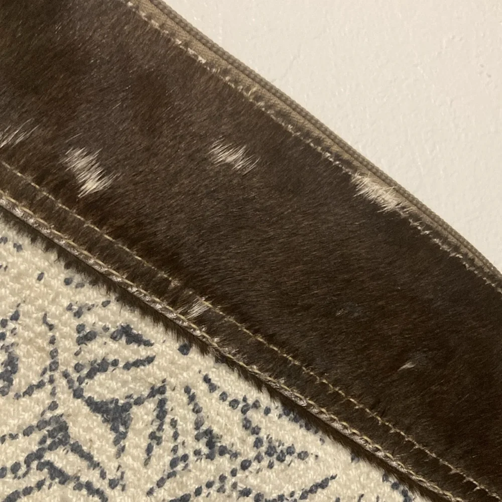 Myra Bag cotton and leather large clutch